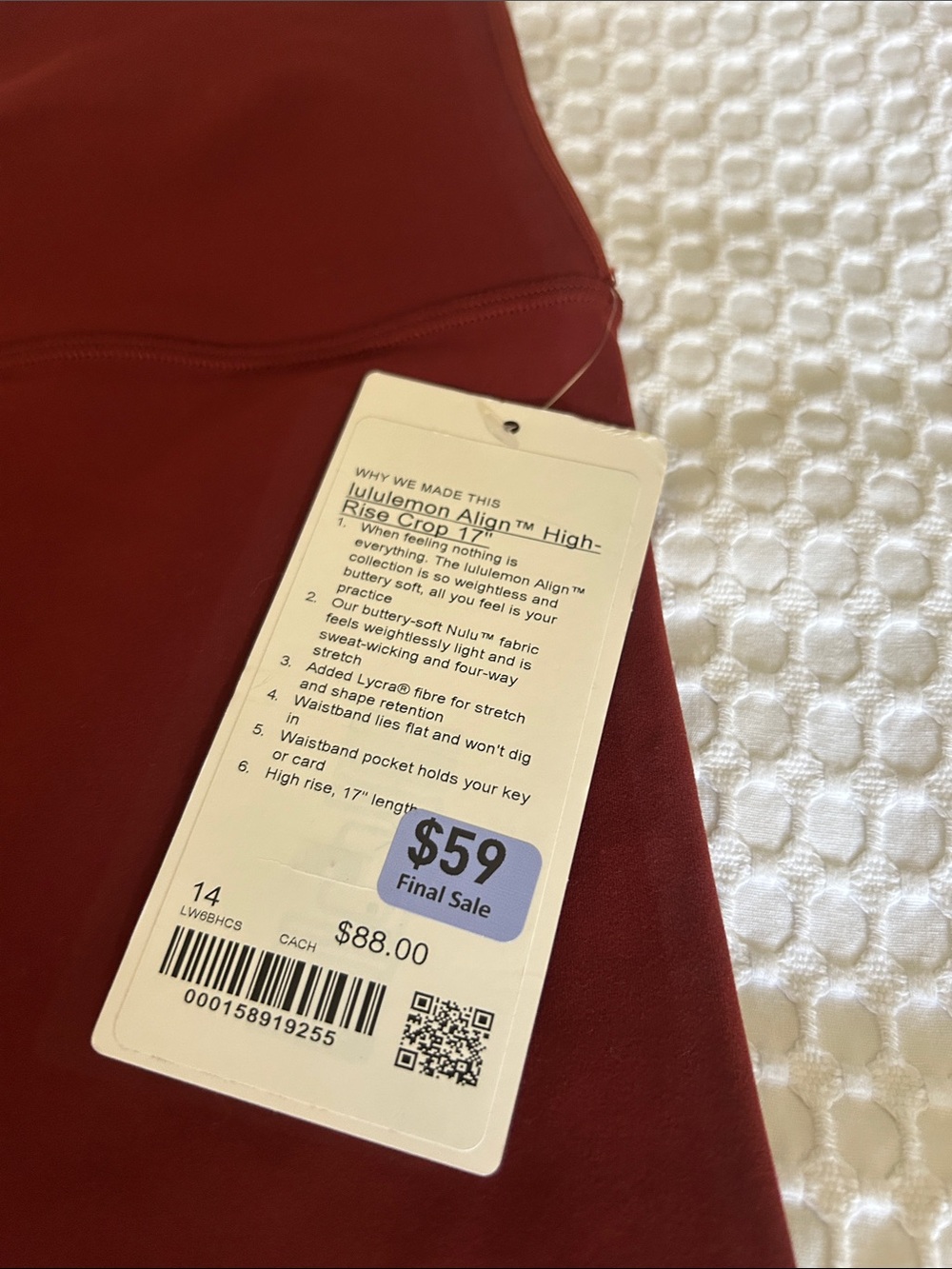 lululemon athletica align High-Rise Leggings in Deep Burgundy